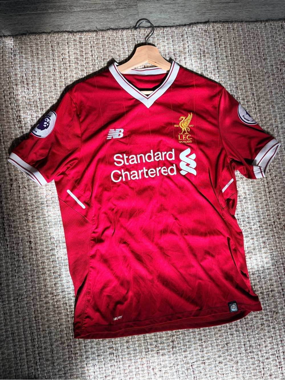 New Balance Liverpool FC Red Short-Sleeve Jersey with White Accents